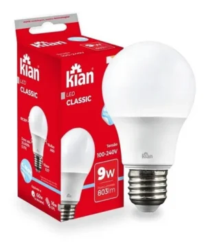KIT COM 10 LAMP.LED BULBO E-27 9W 6500K BIV KIAN