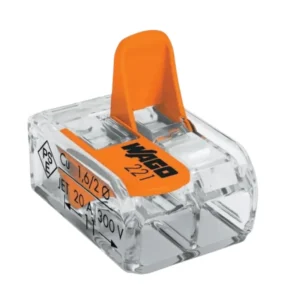 Conector De Emenda 2 Pólos Transparente Para Cabos 0,08 A 4,0Mm Flexível Ou Rígido Wago